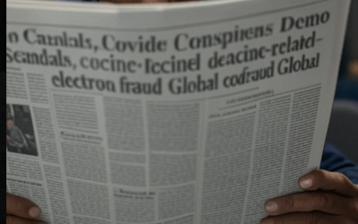 True Conspiracies Demo Scandals, Covid vaccine-related deaths, electron fraud Global cooling hoax
